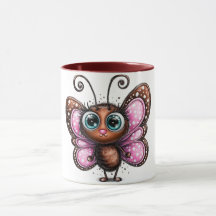 Mug à café joli papillon