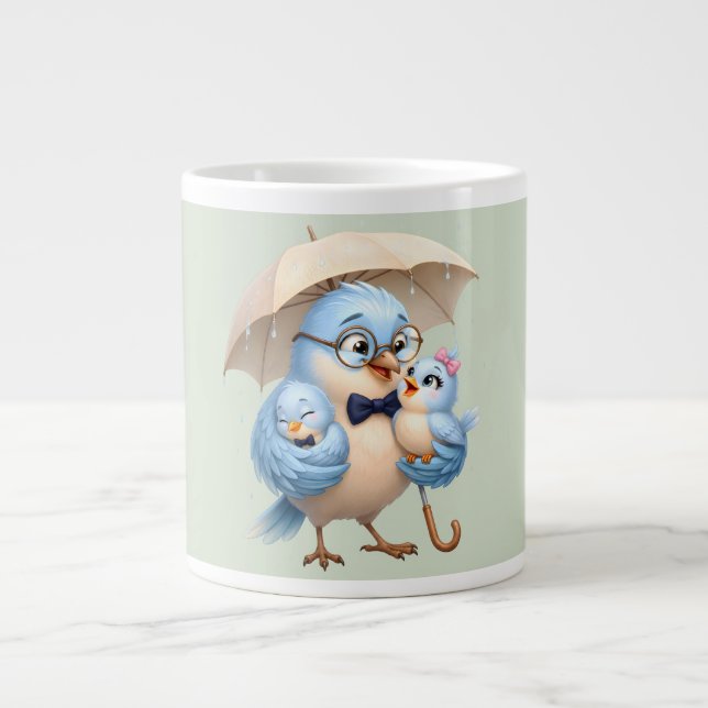 Mug à café Joli Père Oiseau (Devant)