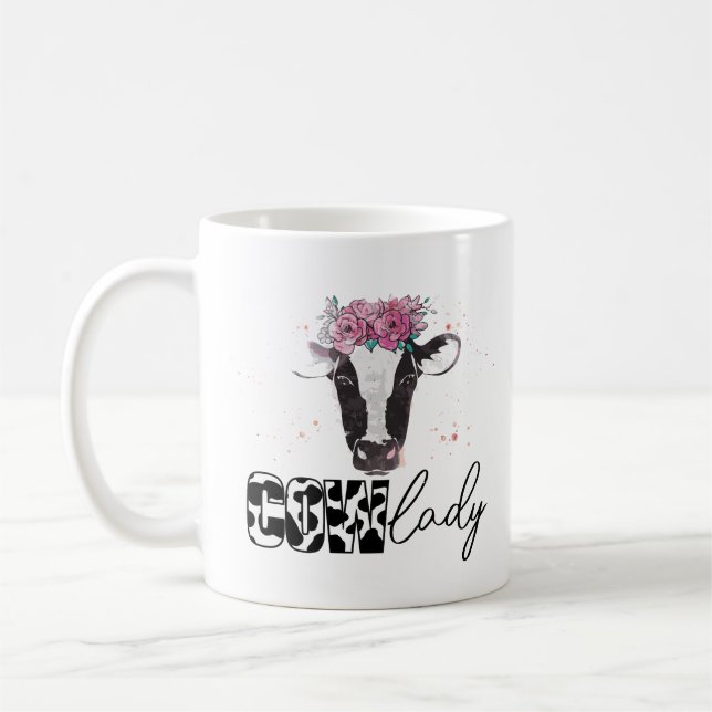 Mug à café Lady - Cute Farm Life Cadeau (Gauche)