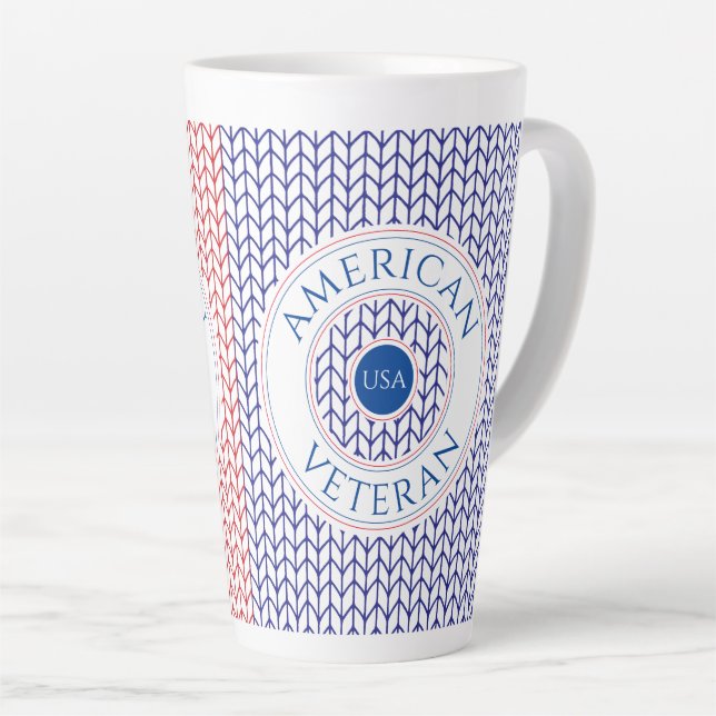 MUG À CAFE LATTE GRAND FORMAT POUR VÉTÉRAN AMÉRICA (Angle droit)