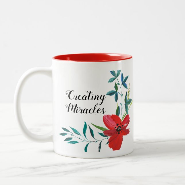 Mug à café magnifique à motif floral classique (Gauche)