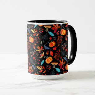 Mug à café Motif d'automne - Couleur personnalisée