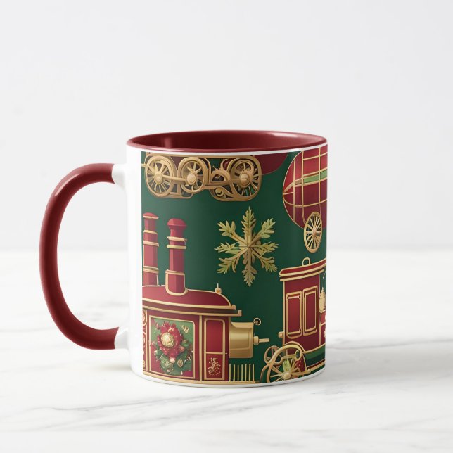 mug à café ornement de noël steampunk (Gauche)