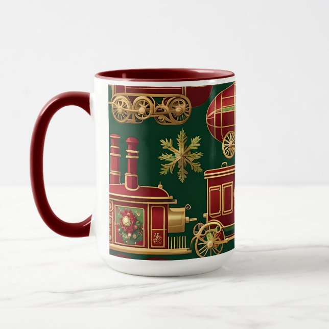 mug à café ornement de noël steampunk (Gauche)