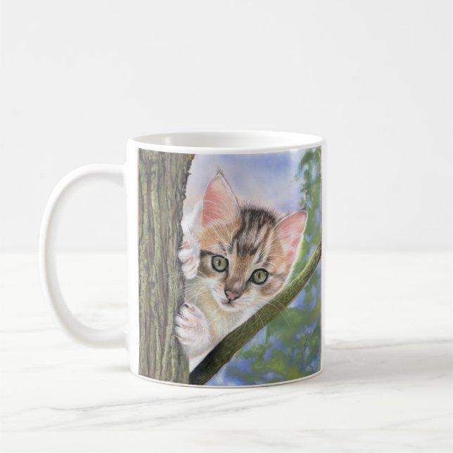 Mug à café ou thé avec chaton (Gauche)