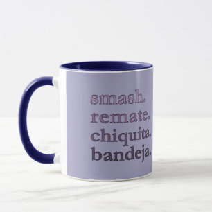 MUG À CAFE PADEL – WORD VIBES - TONS BLEU GRIS