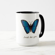 Mug à café Papillon Bleu