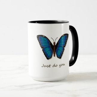Mug à café Papillon Bleu