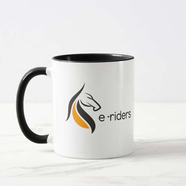 Mug à café personnalisé au nom E-Riders (Gauche)