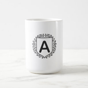 Mug à café personnalisé avec armoiries florales él