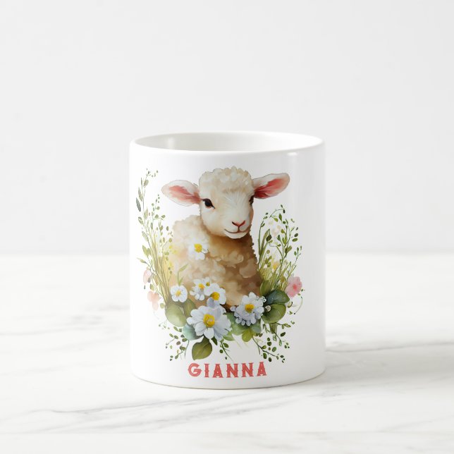 Mug à café personnalisé en forme d'agneau (Centre)