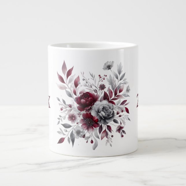Mug à café personnalisé floral (Devant)