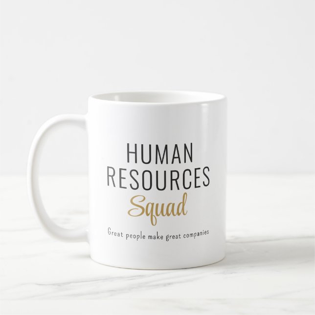 Mug à café personnalisé pour les ressources humain (Gauche)