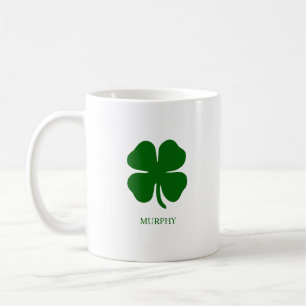Mug à café personnalisé Trèfle Vert