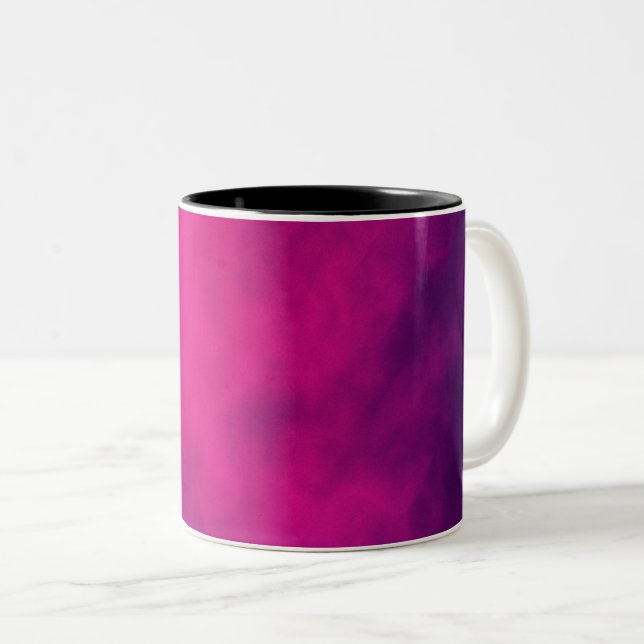 Mug à café Pink & Purple Smoke - Personnalisable (Devant droit)