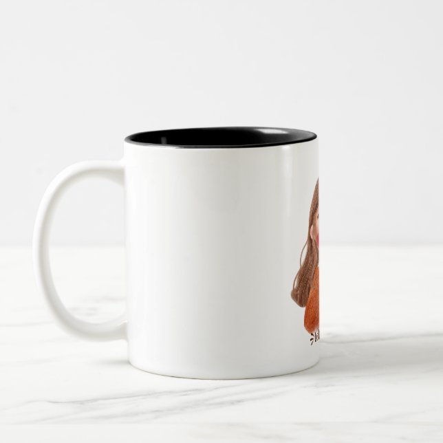 Mug à café pour fille confortable mignonne  (Gauche)