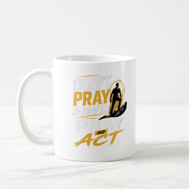 Mug à café Pray & Act (Gauche)