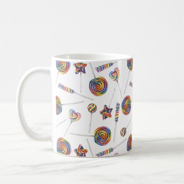 Mug à café Rainbow Lollipops (Gauche)