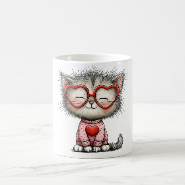 Mug à café réconfortant avec design de chaton  (Centre)