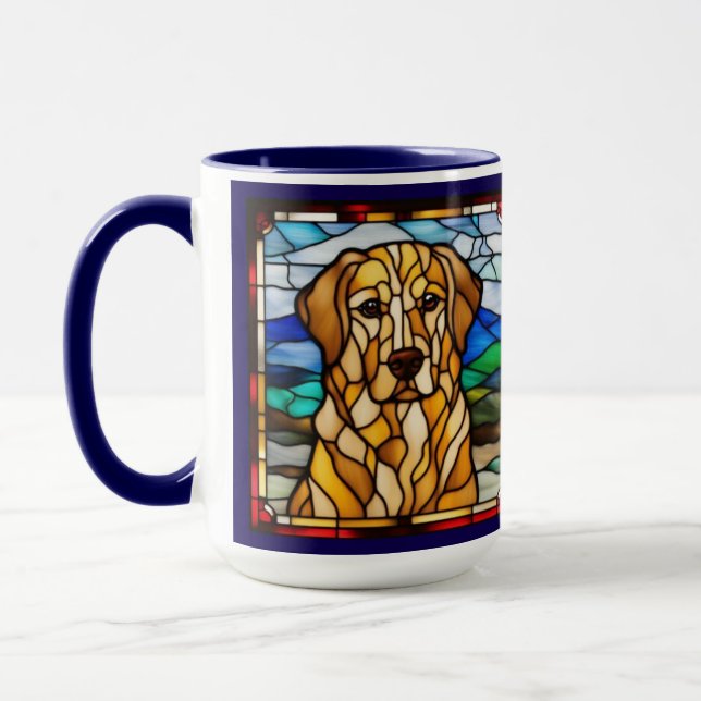 Mug à café Retriever doré mignon (Gauche)