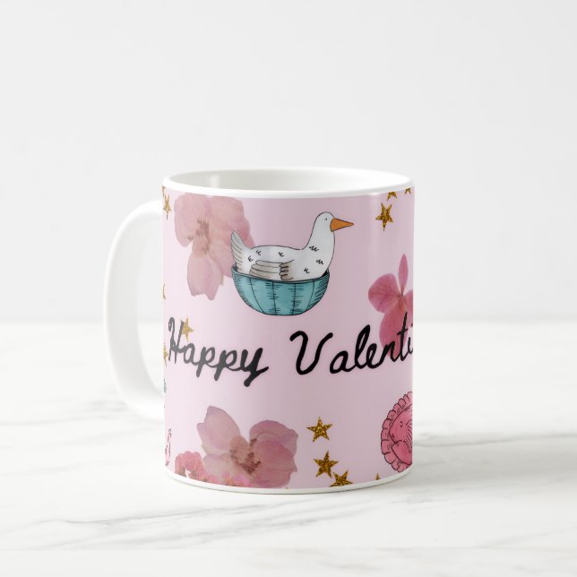 Mug à café Saint-Valentin rempli d'amour (Devant gauche)