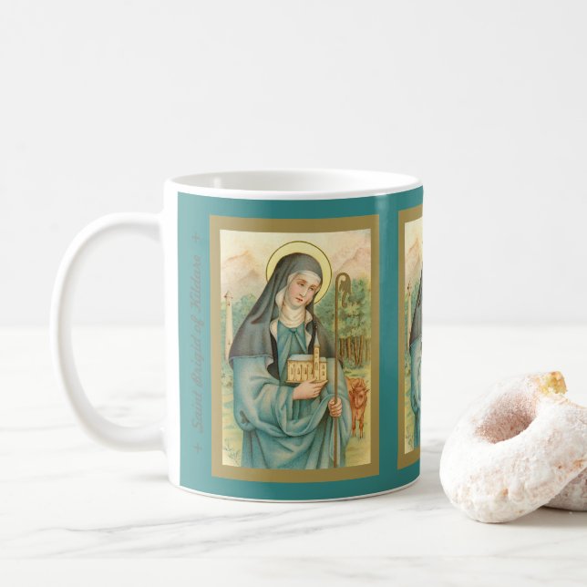 Mug à café Ste Brigitte d'Irlande (M 014) 3 (Avec donut)