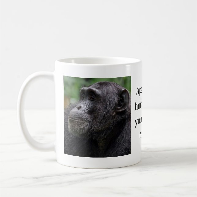 Mug à café sur le thème des chimpanzés (Gauche)