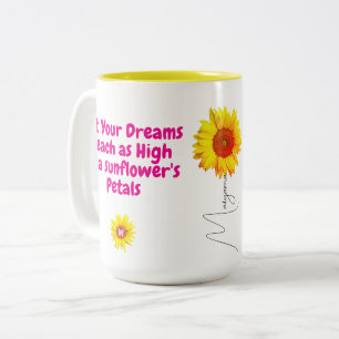 Mug à Café Tournesol (Citation de Motivation pour