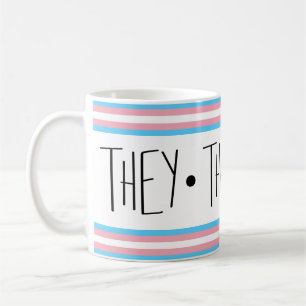 Mug à café transgenre avec pronoms They/Them/Leurs