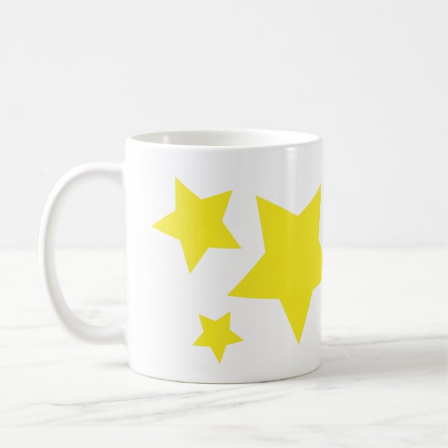 Mug à café trois étoiles - mignonne céleste Coupe  (Gauche)
