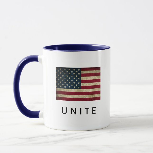 Mug à café Unité du drapeau américain (Gauche)