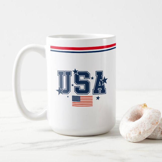 Mug à café USA (Avec donut)