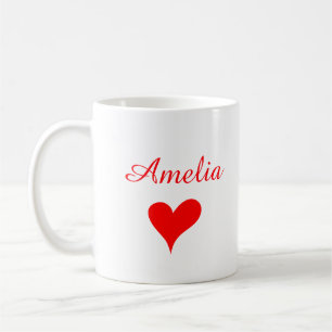 Mug à café Valentine personnalisée, Valentin perso