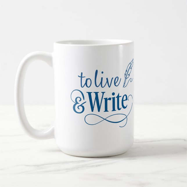 Mug à café 'Vivre & Écrire' - 45cl  (Gauche)