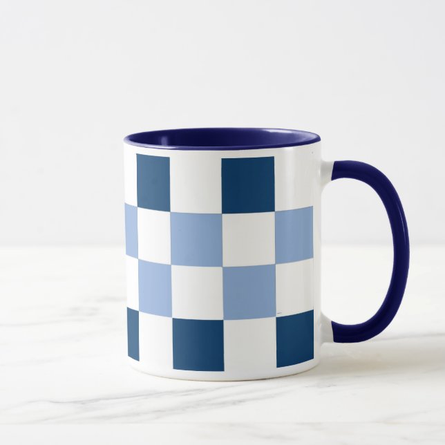 Mug à carreaux bleus et blancs (Droite)