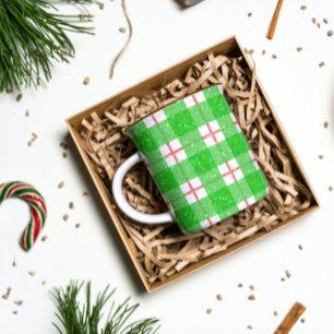 Mug à carreaux de Noël mignon