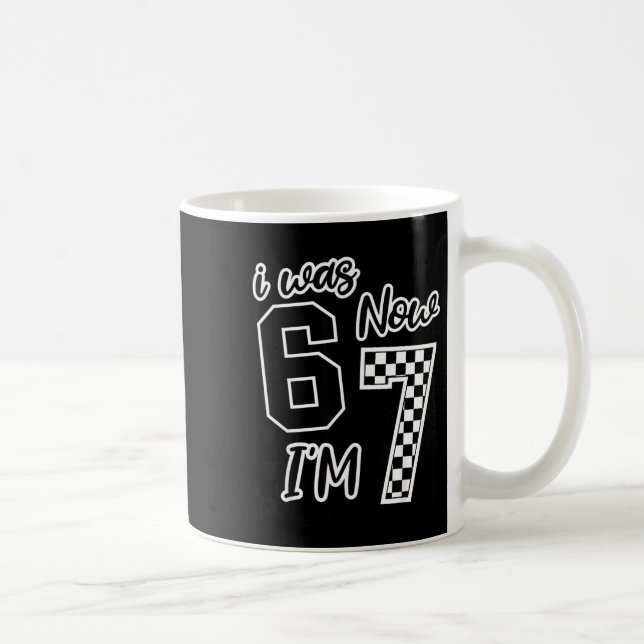 Mug À Carreaux J'avais 6 Ans Maintenant J'ai 7 Ans Ann (Droite)