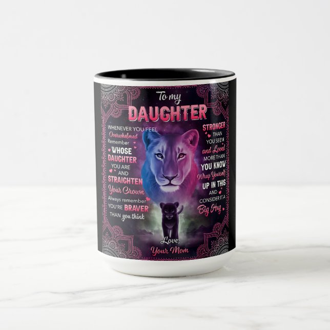 Mug À chaque fois que vous vous sentez écrasé Lion Mam (Centre)