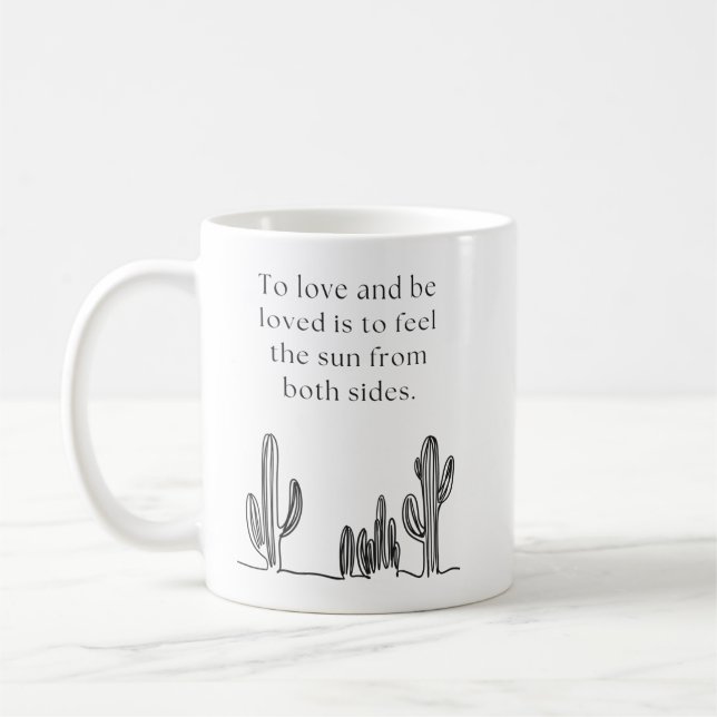 Mug à citation d'amour inspirant – Pour aimer et ê (Gauche)