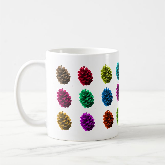 Mug à cônes de pin colorés (Gauche)