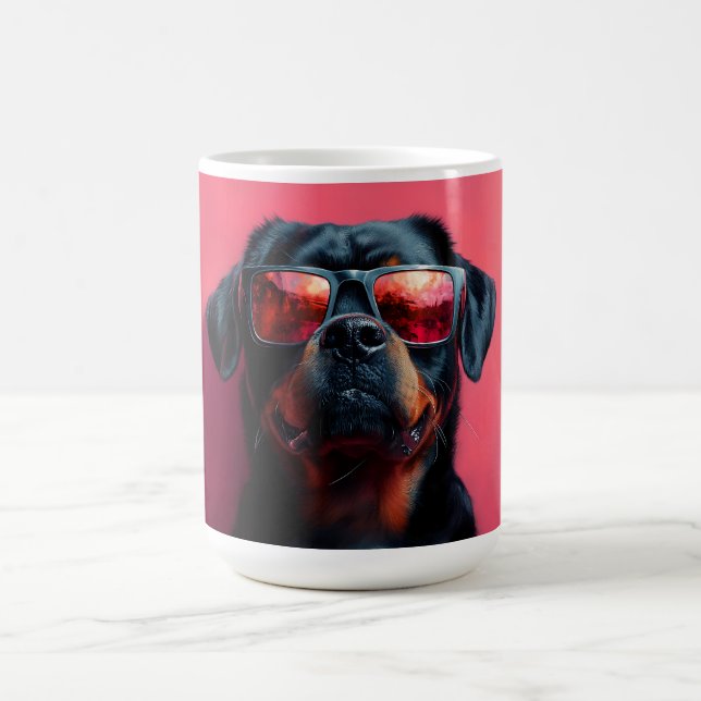 Mug A cool rottweiler with sunglasses (Centre)