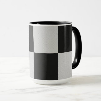 Mug À damiers Carrés noirs et blancs ou COULEUR PERSON