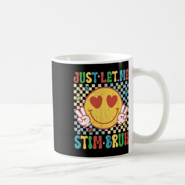 Mug à damiers Laisse-Moi Stim Bruh Sensibilisation sur (Droite)