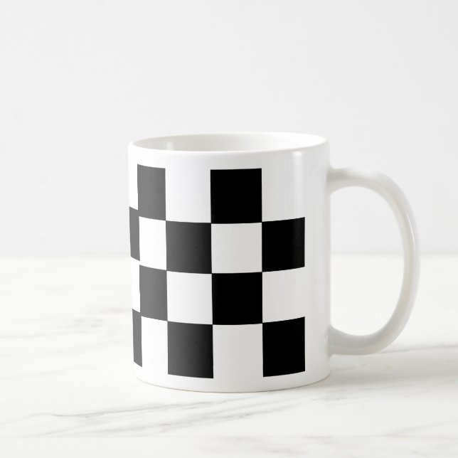 Mug à damiers noir et blanc (Droite)