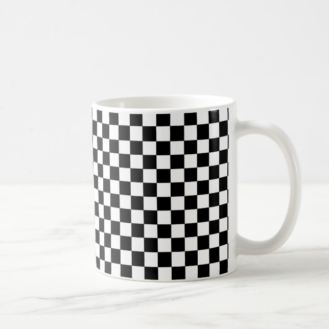 Mug à damiers noir et blanc (Droite)