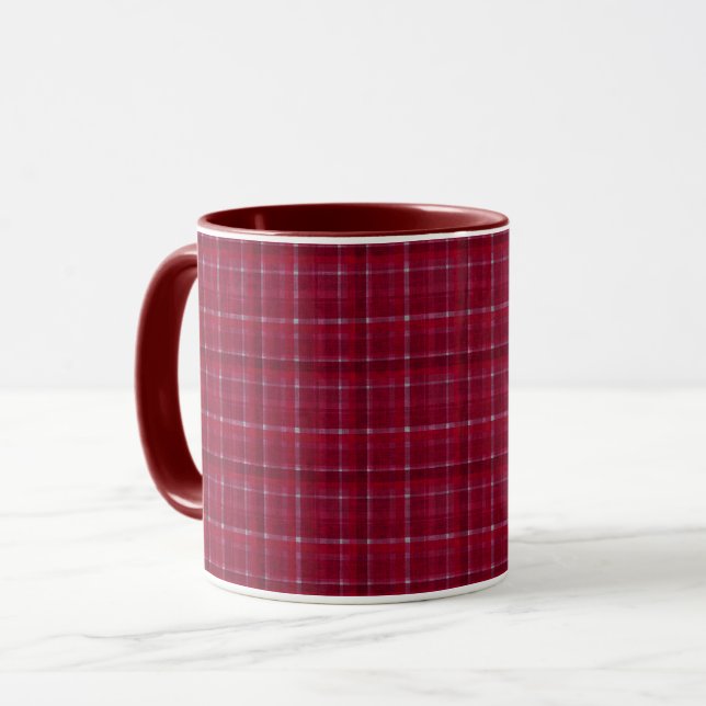 Mug À damiers rouge Tartan (Devant gauche)