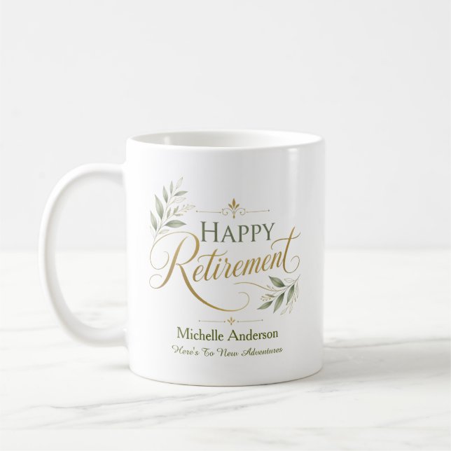 Mug À de nouvelles aventures Nom personnalisé (Gauche)