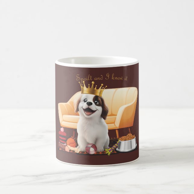 Mug A delightful and charming 'Spoiled Puppy' (Centre)