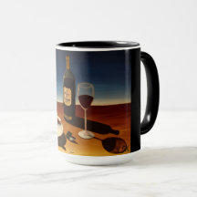 Mug à deux tondes "Vin et Cigars"