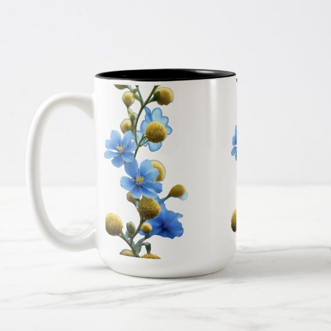 Mug à deux tons 15 oz - Branches en floraison (Gauche)